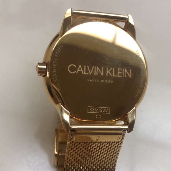 Calvin Klein Mesh Minimal Gold Watch - Picture 4 of 4